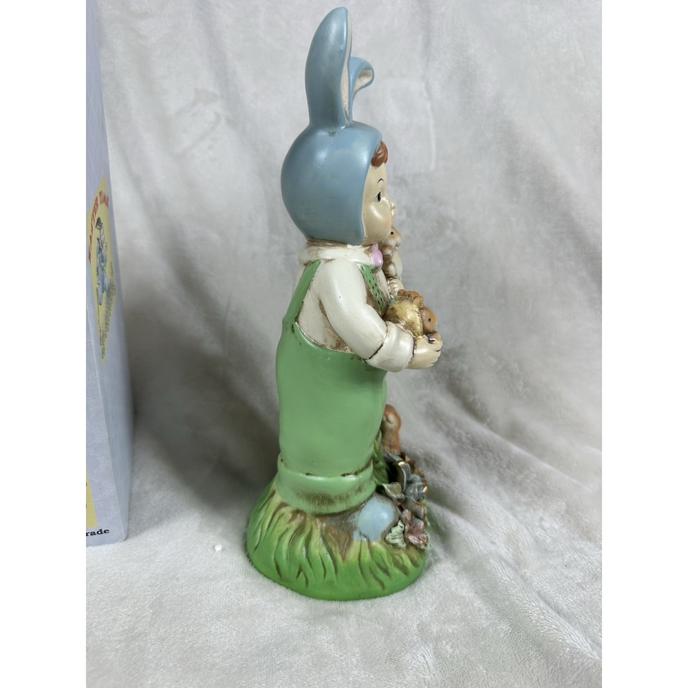 VTG Bethany Lowe Boy Rabbit Ears Easter Parade Music Box, Works. Original Box. - Picture 4 of 8